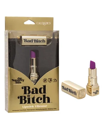 Naughty Bits Bad Bitch Lipstick Vibrator - Purple