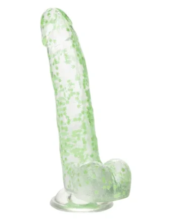 Naughty Bits I Leaf Dick Glow-in-the-Dark Weed Leaf Dildo - Glow in the Dark