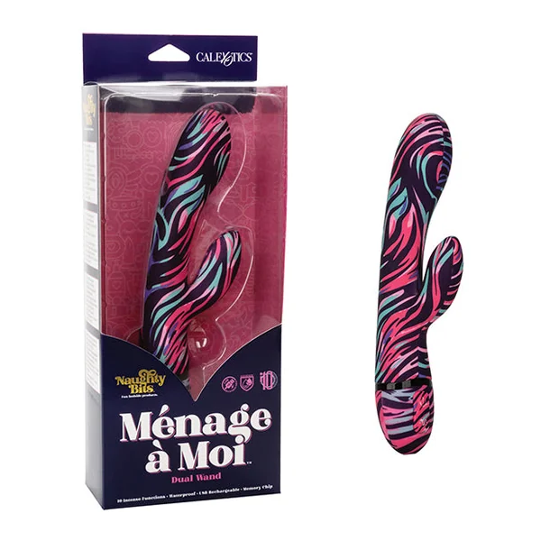 Naughty Bits Menage À Moi Dual Wand - Multi Color