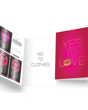 Naughty Notes Greeting Card Yes To Love With Lubricants