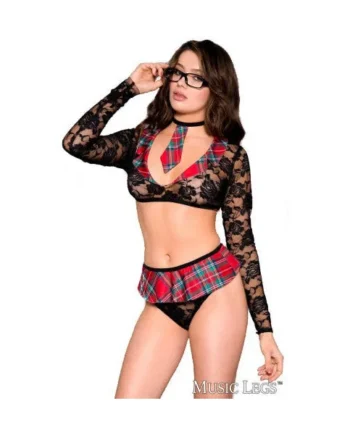 Naughty Prep School Girl Role Play Costume by Music Legs