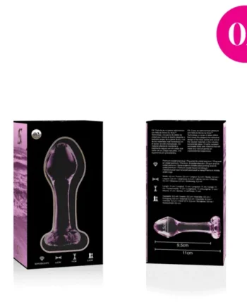 NEBULA SERIES BY IBIZA - MODEL 2 ANAL PLUG BOROSILICATE GLASS CLEAR 11 CM -O- 3.5 CM