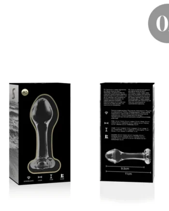 NEBULA SERIES BY IBIZA – MODELO 2 PLUG CRISTAL TRANSPARENTE 11 CM -O- 3.5 CM
