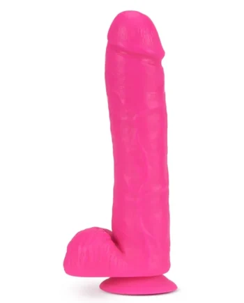 Neo - 11 Inch Dual Density Dildo - Neon Pink