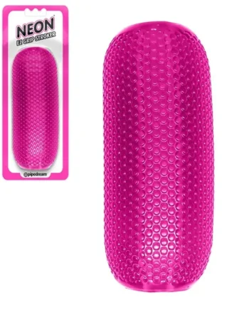 Neon EZ Grip Stroker Textured Masturbator Pink
