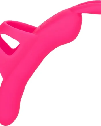 Neon Vibes - The Flirty Vibe Rechargeable Silicone Finger Vibrator By CalExotics - Pink