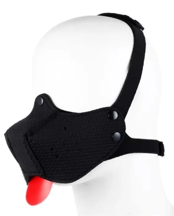 Neoprene Puppy Face Mask Adjustable and Desmontable Black
