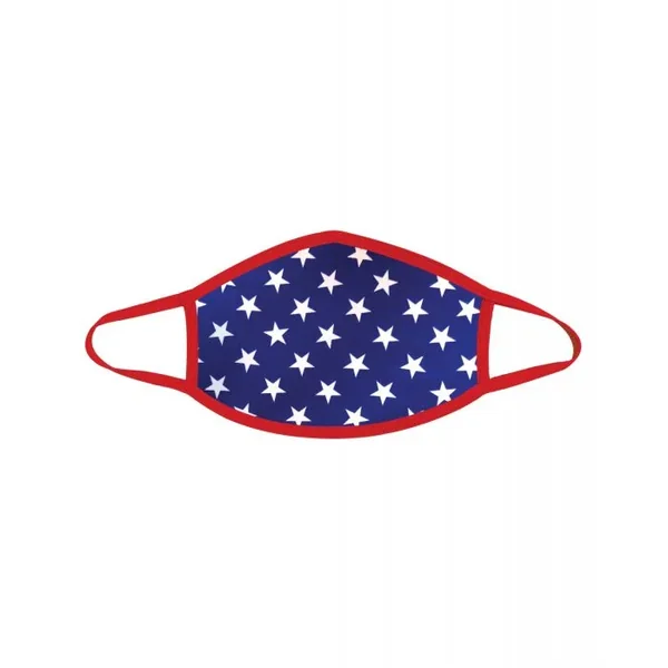 Neva Nude Murica USA Blue Star Mask w/100% Cotton Liner Red MD