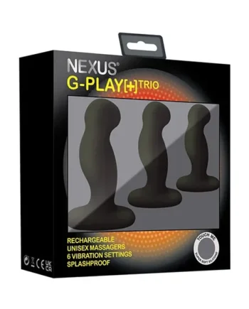 Nexus G Play Trio Rechargeable Massagers – Black