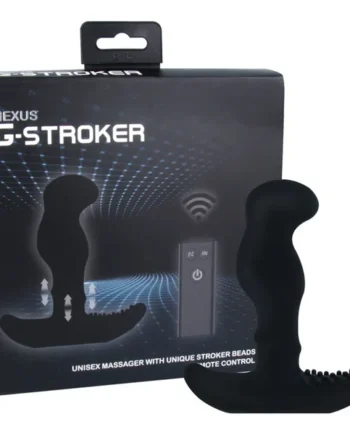 Nexus G Stroker Unisex Massager with Stroker Beads-Black