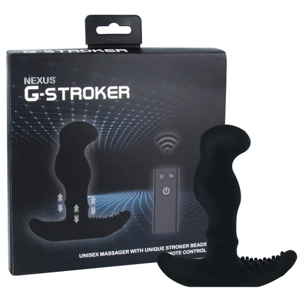 Nexus G Stroker Unisex Massager with Stroker Beads-Black