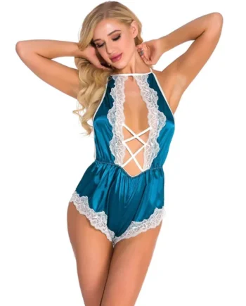 Nightgown Satin Lace Sleepwear Sexy Lingerie