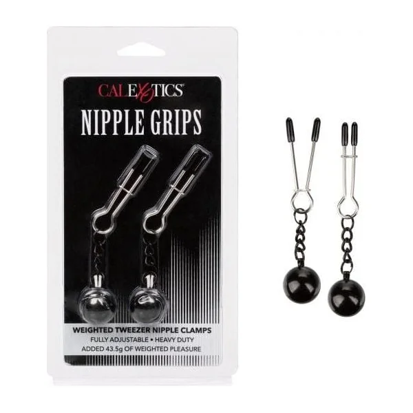 Nipple Clamps - CalExotics - Nipple Grips Weighted Tweezer Nipple Clamps