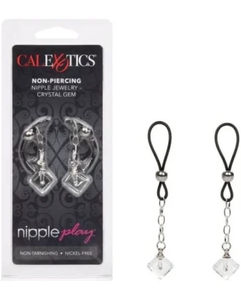 Nipple Clamps - CalExotics - Non-Piercing Nipple Jewelry Crystal Gem