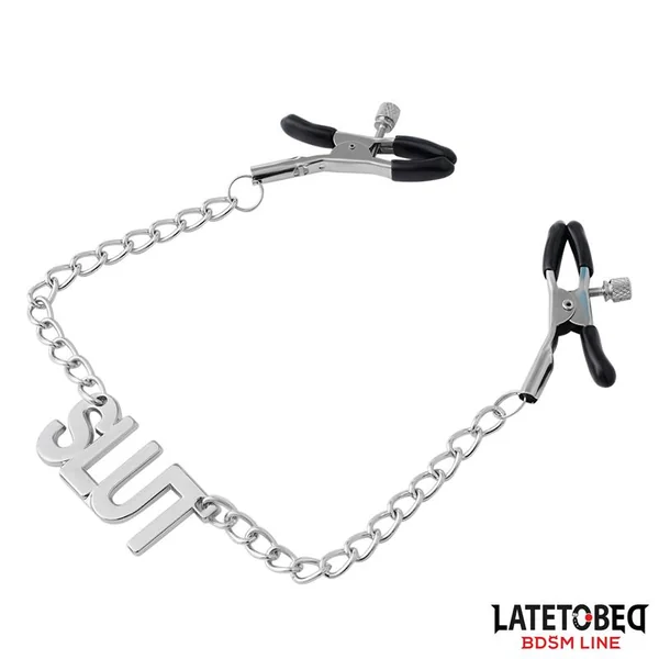 Nipple clamps with Chain – Slut