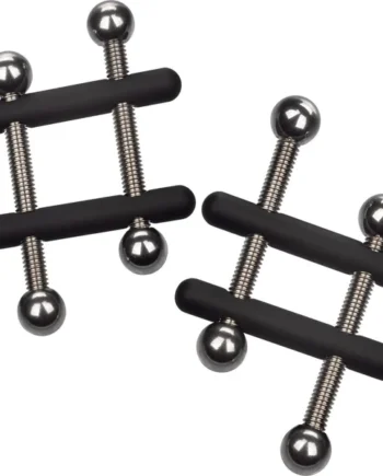 Nipple Grips Power Grip Crossbar Nipple Vices By CalExotics - Black & Silver