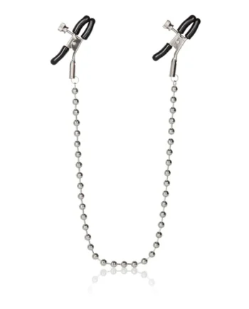 NIPPLE PLAY NIPPLE CLAMPS SILVER BEADED