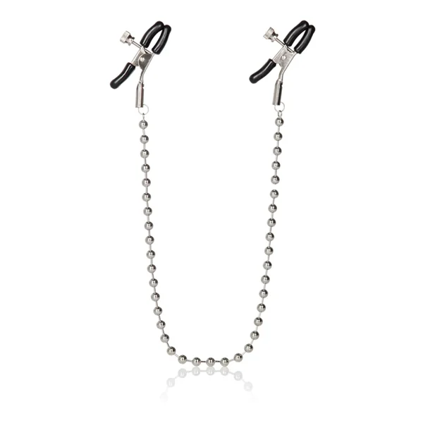 NIPPLE PLAY NIPPLE CLAMPS SILVER BEADED