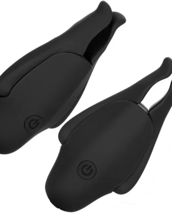 Nipple Play Nipplettes Rechargeable Vibrating Nipple Clamps By CalExotics - Black