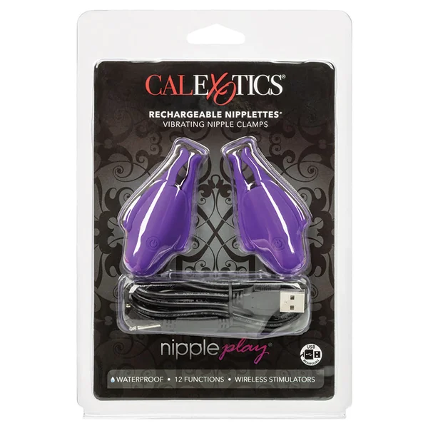 Nipple Play Rechargeable Nipplettes - Purple