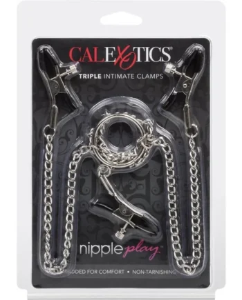 Nipple Play Triple Intimate Nipple Clamps With Chain
