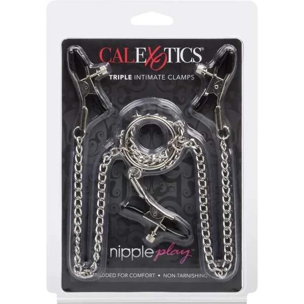 Nipple Play Triple Intimate Nipple Clamps With Chain