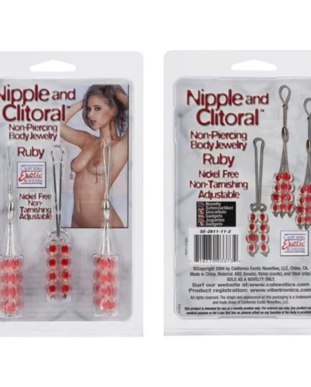 NIPPLE/CLIT NON PIERCING RUBY