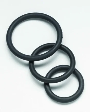 NITRILE COCK RING SET-BLACK