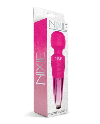 Nixie Rechargeable Wand Massager – Pink Ombre Metallic