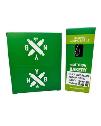 Not Your Bakery THC-A 3g Disposable Papaya Rosin Indica