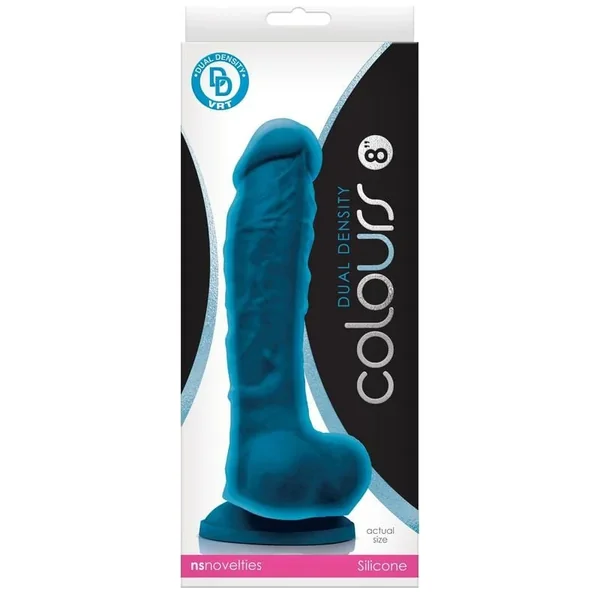 NS Novelties Colours Dual Density 8” Dildo Blue