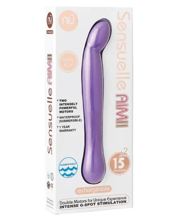 Nu Sensuelle Aimii 15 Function Dual Motor Flexible G-Spot Vibrator - Purple