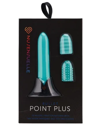 Nu Sensuelle Point Plus Bullet with Textured Sleeves - Tiffany Blue