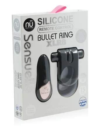 Nu Sensuelle Silicone Remote Control XLR8 Turbo Boost Bullet Ring – Bl