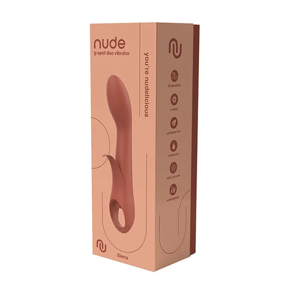NUDE Sierra Rechargeable G-Spot Duo Vibrator - Peach