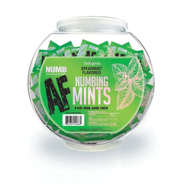 Numb Af - Spearmint Flavored Numbing Mints - Display - 100 Pcs