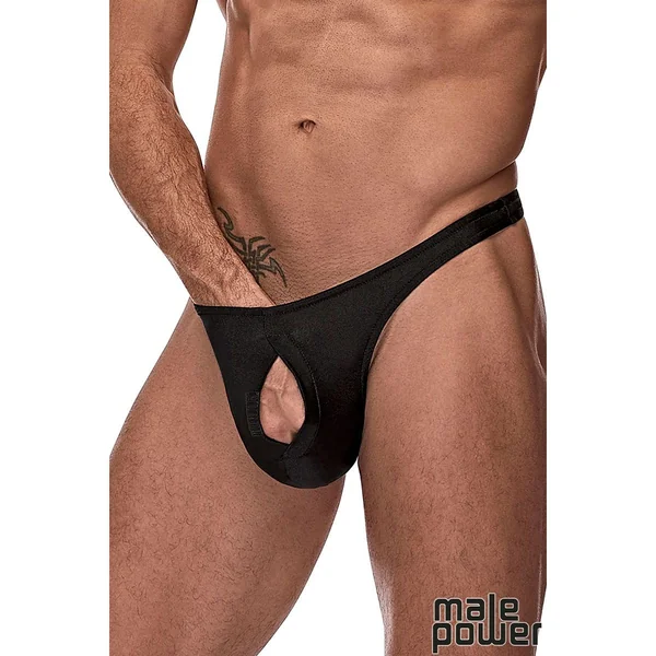 Nylon Spandex Pull Tab Thong by Male Power