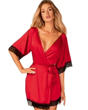 OBSESSIVE - SENSUELIA PEIGNOIR RED S/M