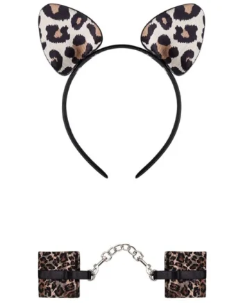 OBSESSIVE - TIGERLLA HANDCUFFS AND LEOPARD EARS