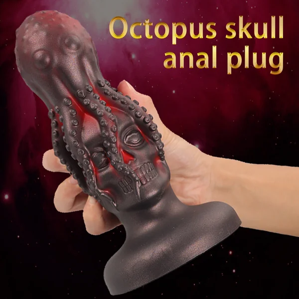 Octopus Dildo Anal Dilator Butt Plug - Alien Skull Monsterdildo Women Vaginal Masturbator