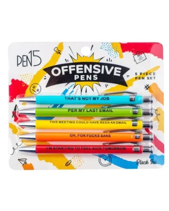 Offensive Office Pens 5pk by Wood Rocket