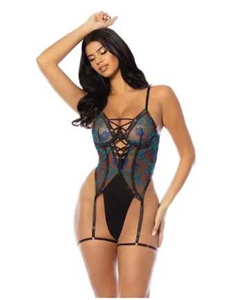 Oh La La Cheri Lola Unlined Underwire Embroidered Teddy