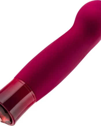 Oh My Gem Classy Rechargeable Silicone Warming G-Spot Vibrator By Blush - Garnet Red
