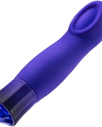 Oh My Gem Mystery Rechargeable Waterproof Silicone Warming Vibrator By Blush - Sapphire