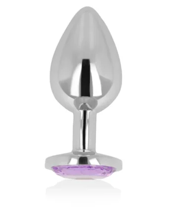 OHMAMA - ANAL PLUG WITH VIOLET CRYSTAL 9 CM