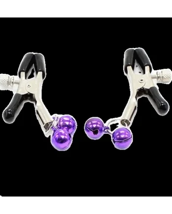 OHMAMA FETISH - NIPPLE Clamps WITH LILAC BELL