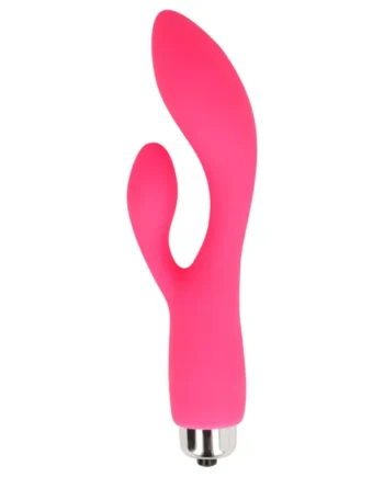 Ohmama rabbit vibrator curved g-spot stimulation sex toy 12.5cm pink flexible