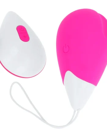 OHMAMA - TEXTURED VIBRATING EGG 10 MODES PINK AND WHITE