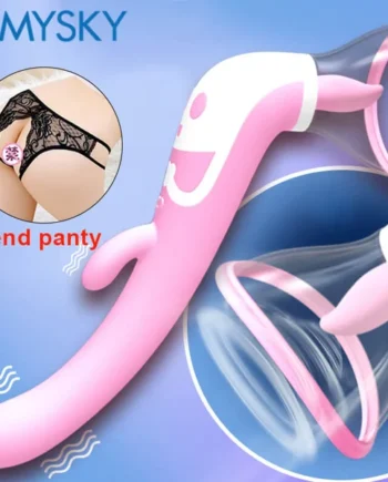 OMYSKY Tongue Sucking Licking Heating Oral Vibrator Sex Toy