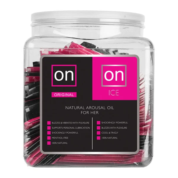 On For Her Arousal Gel Single Use Ampule Tub - Original & Ice Tub Of 75
